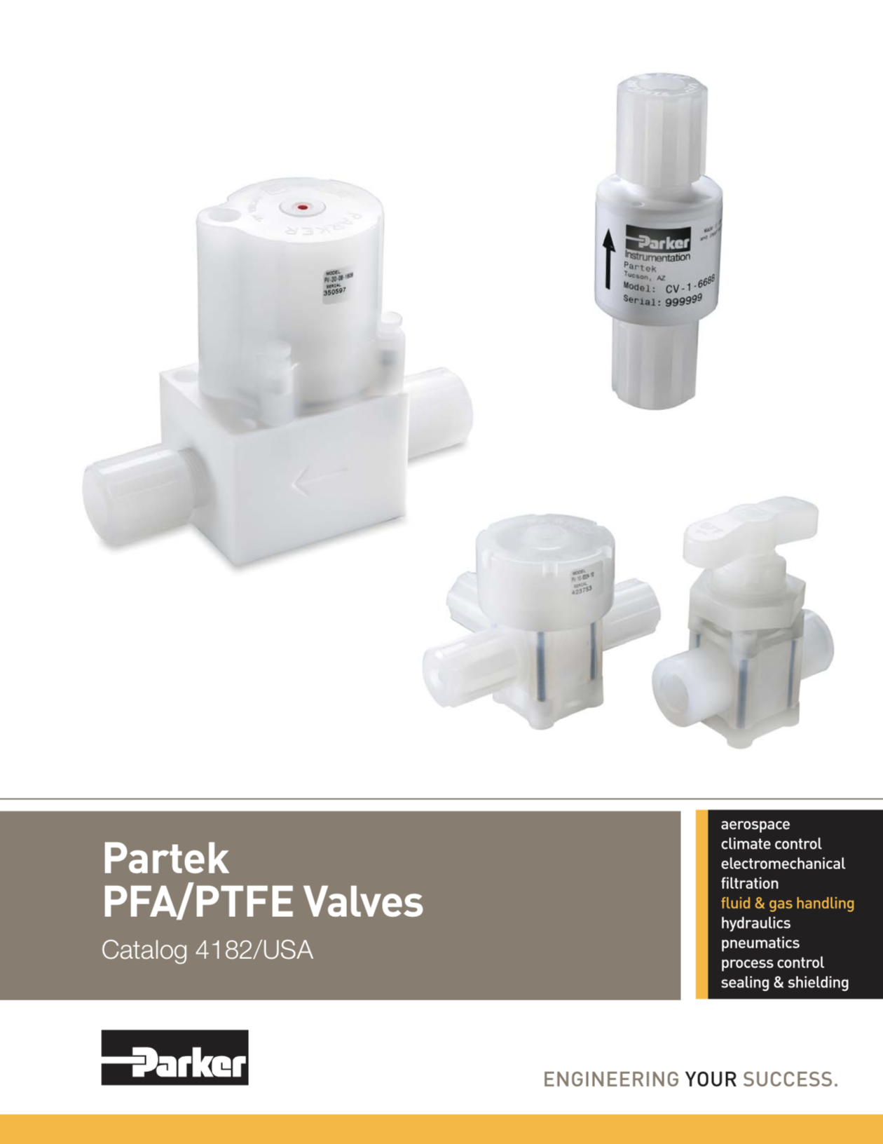 Ventily z PFA a PTFE